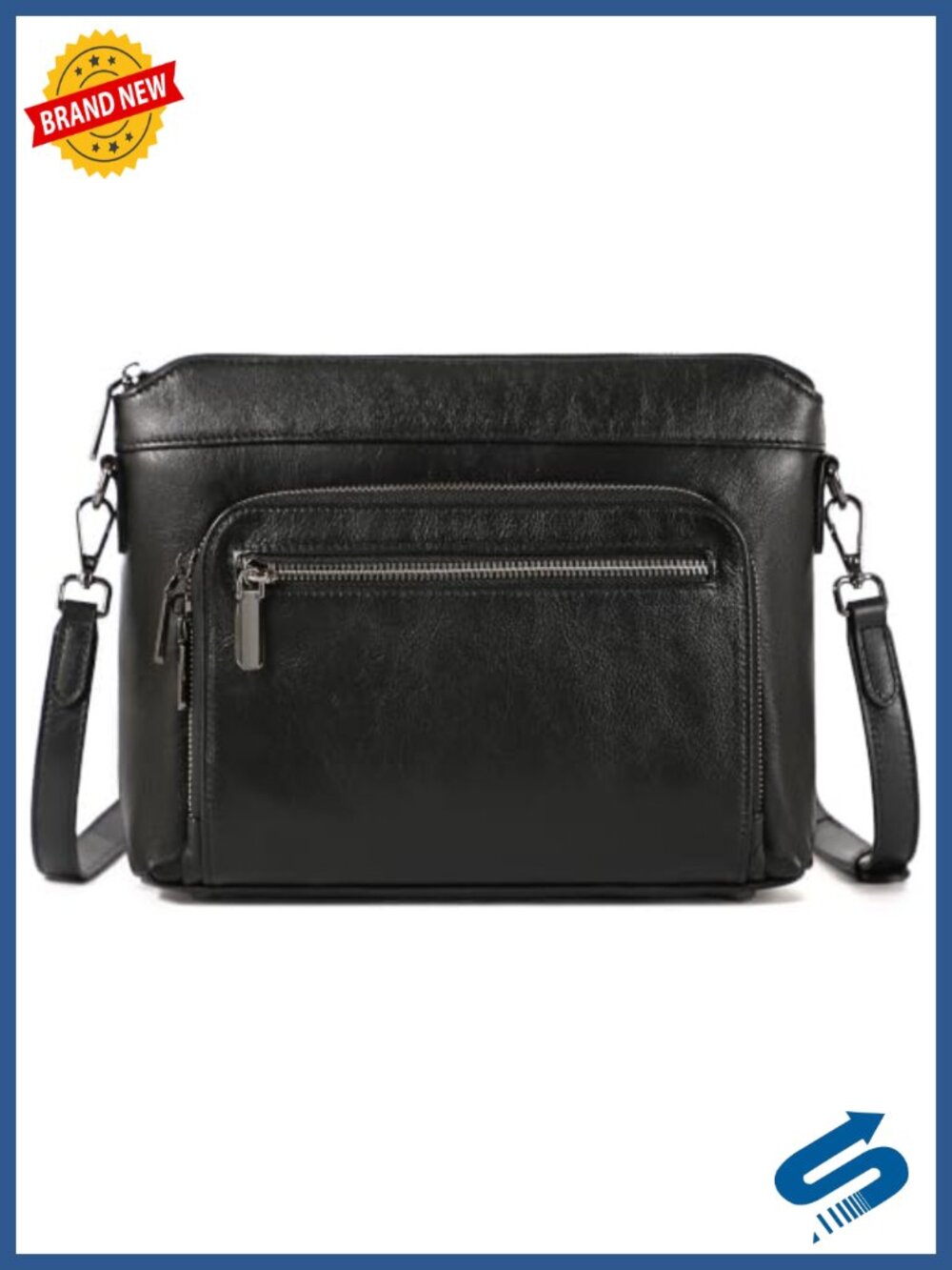 Genuine Leather Crossbody Bag RFID Blocking Anti-Theft Women's Handbag